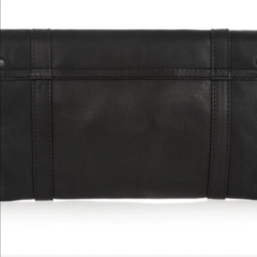 Jerome Dreyfuss Leon Black Calfskin Leather Clutch - Picture 3 of 8